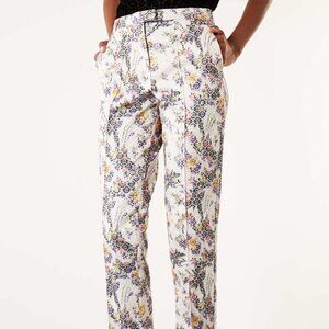 Topshop Jacquard Floral Cigarette Trousers US8